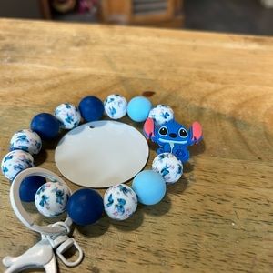 Silicone bead character wristlet